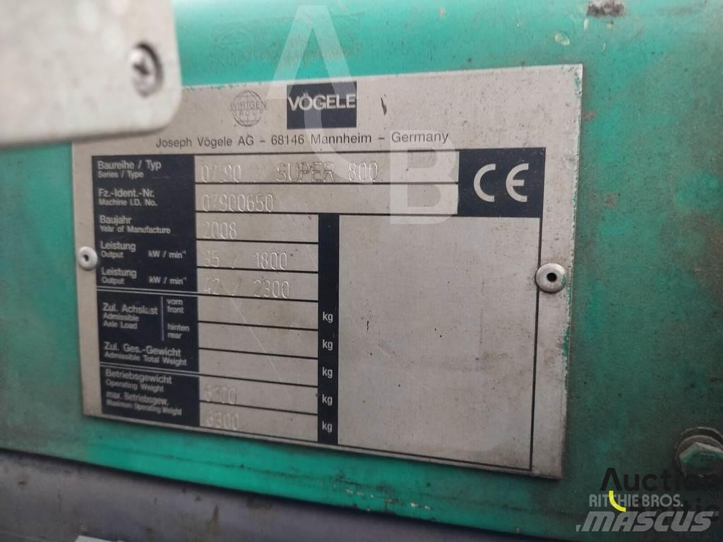 Vögele Super 800 Pavimentadoras de asfalto