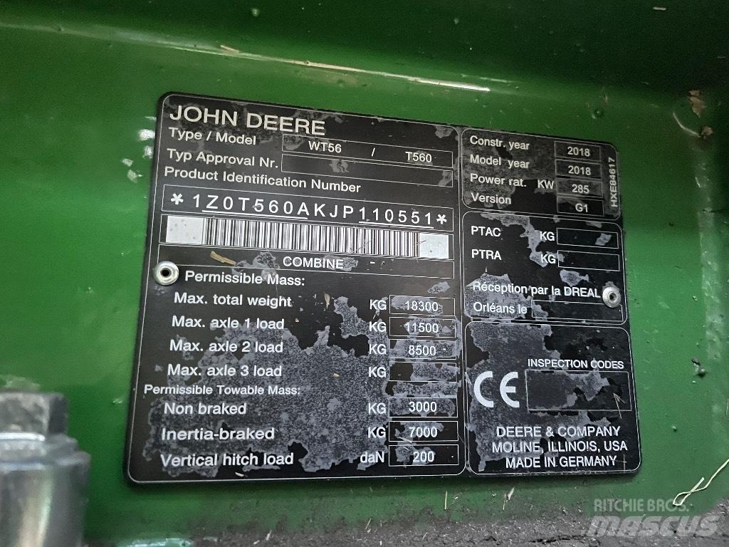 John Deere T 560 i Ceifeiras debulhadoras
