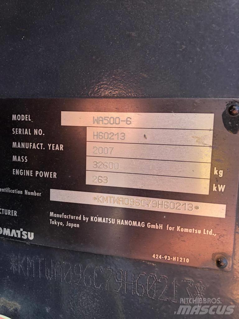 Komatsu WA500-6 Pás carregadoras de rodas
