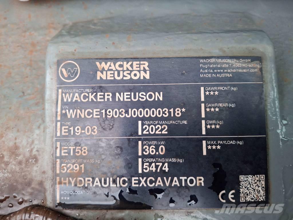 Wacker Neuson ET58 Escavadoras de rastos