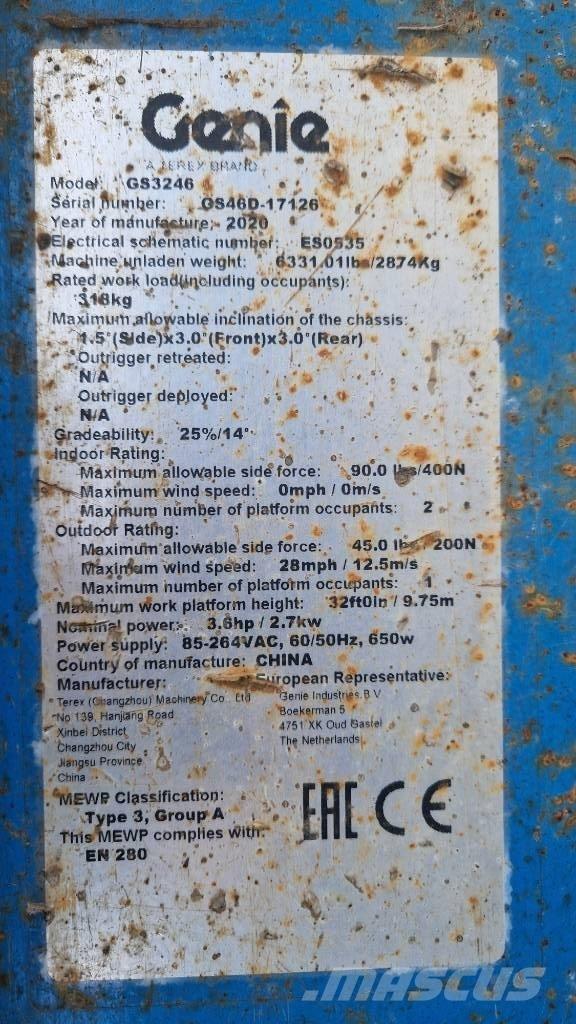Genie GS 3246 Elevadores de tesoura