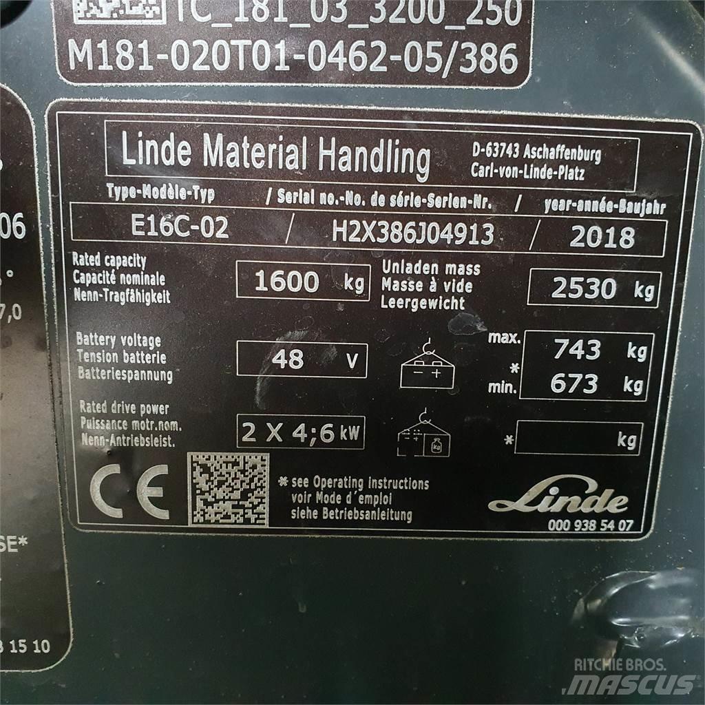 Linde E16C Empilhadores eléctricos