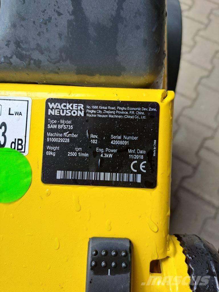 Wacker Neuson BFS735 Serras para Betão e Pedra