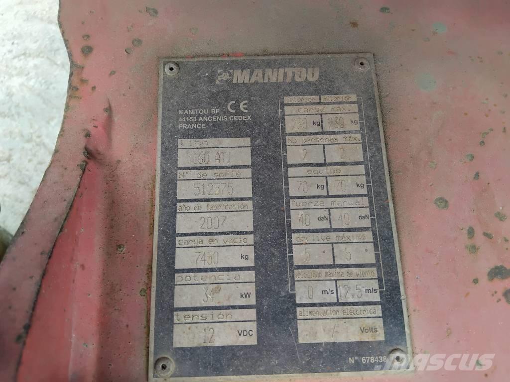 Manitou 160 ATJ Elevadores braços articulados