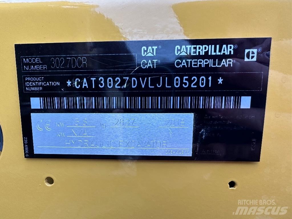 CAT 302.7 D CR Mini Escavadoras <7t
