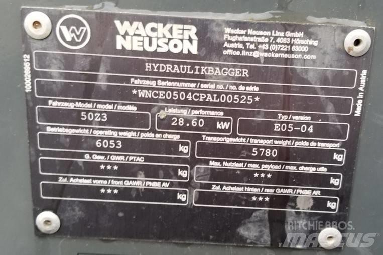 Wacker Neuson 50Z3 Escavadoras de rastos