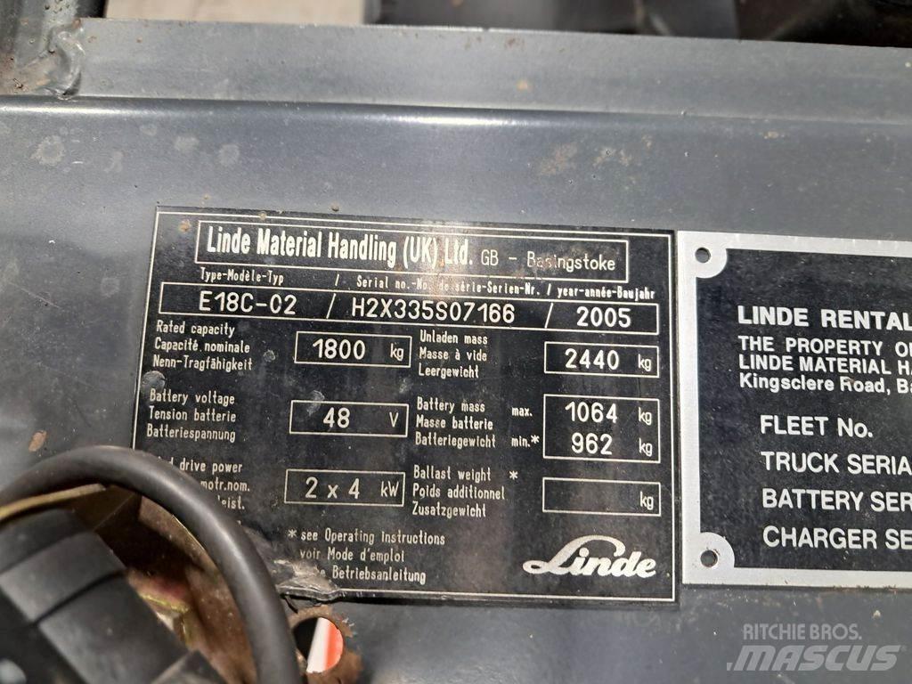Linde E18C-02 Empilhadores eléctricos