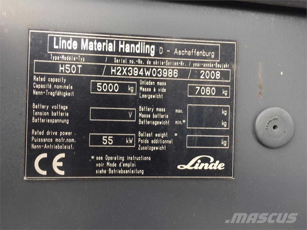 Linde H50T Empilhadores a gás