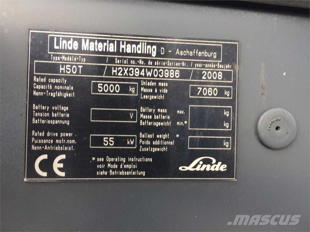 Linde H50T Empilhadores a gás