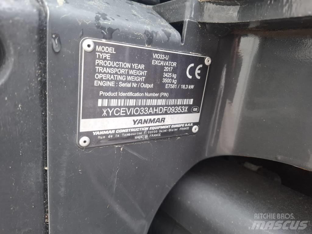 Yanmar Vio 33 U Mini Escavadoras <7t