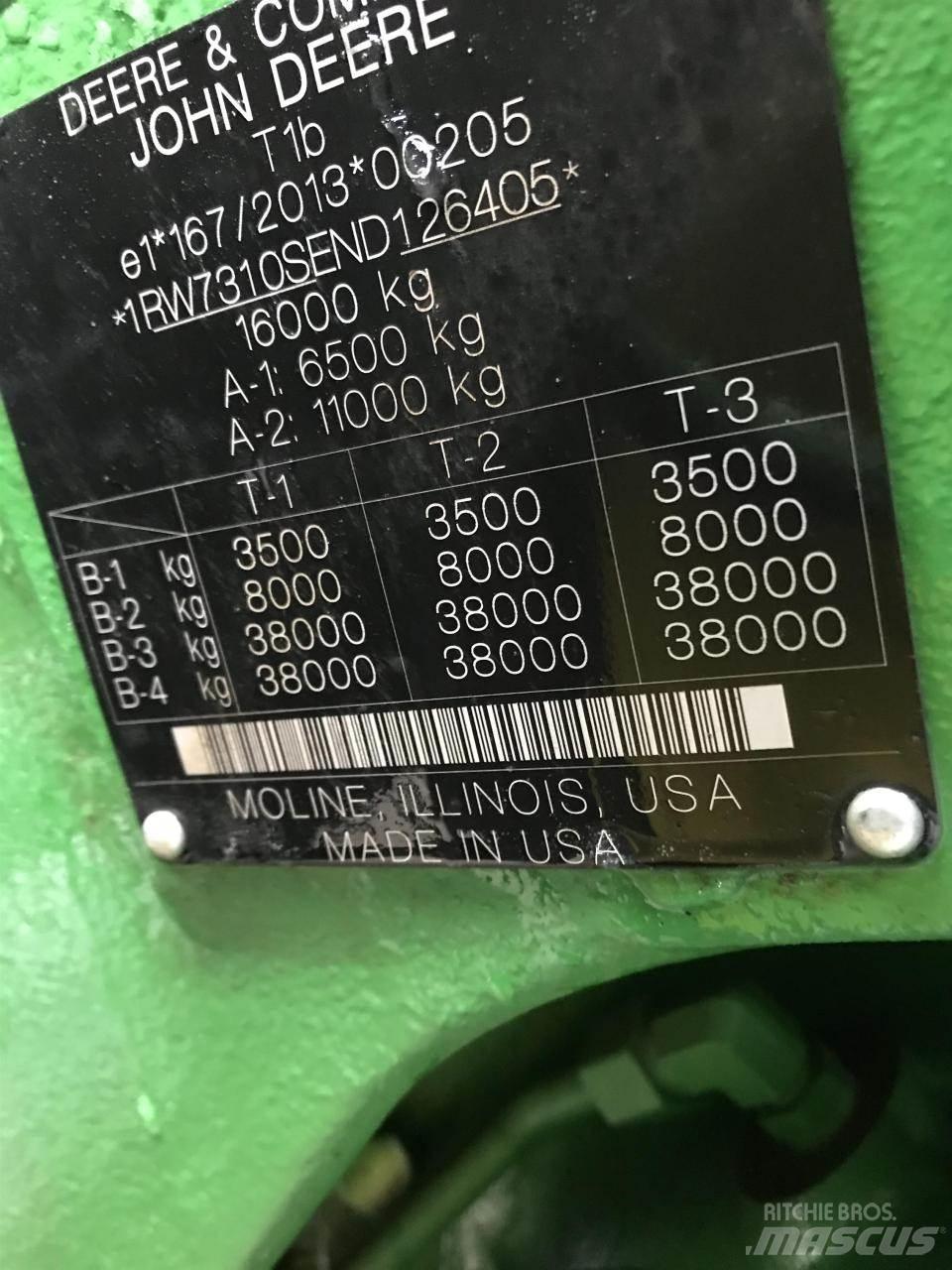 John Deere 7R 310 Tratores Agrícolas usados