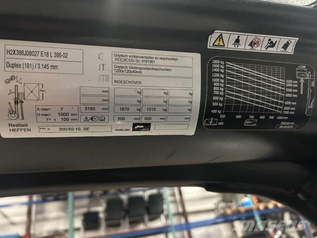 Linde e18l-02 Empilhadores eléctricos