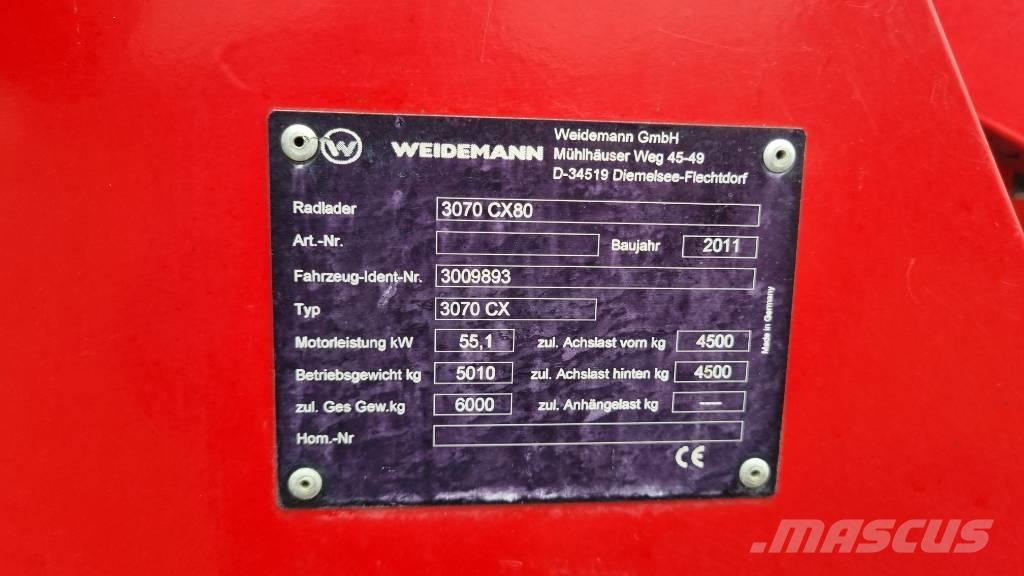 Weidemann 3070CX60 Pás carregadoras de rodas