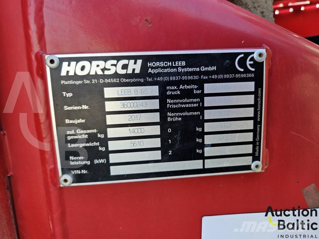 Horsch Leeb 8 GS Pulverizadores rebocados