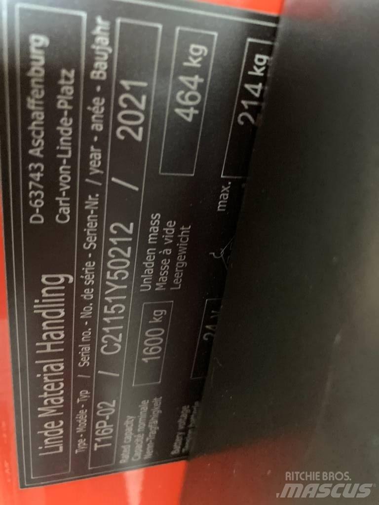 Linde T16P/1151-02 Porta-paletes com plataforma
