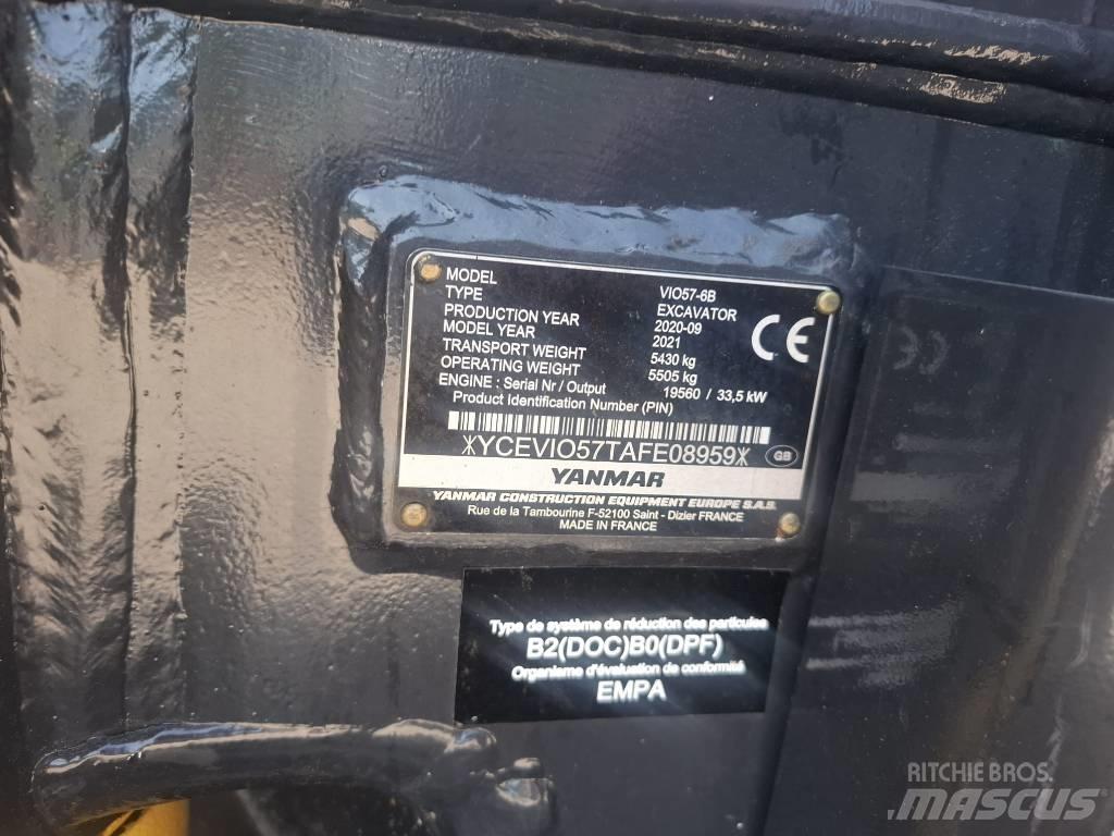 Yanmar vio 57-6B Mini Escavadoras <7t
