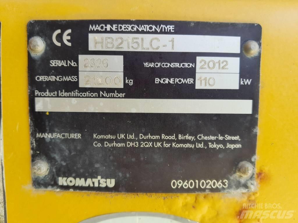 Komatsu HB215LC-1 Escavadoras de rastos
