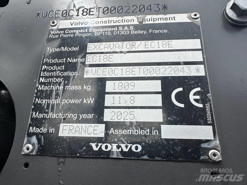 Volvo EC 18 E Mini Escavadoras <7t
