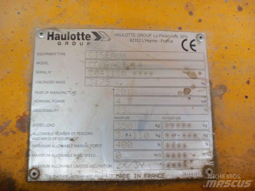 Haulotte Compact 14 Elevadores de tesoura