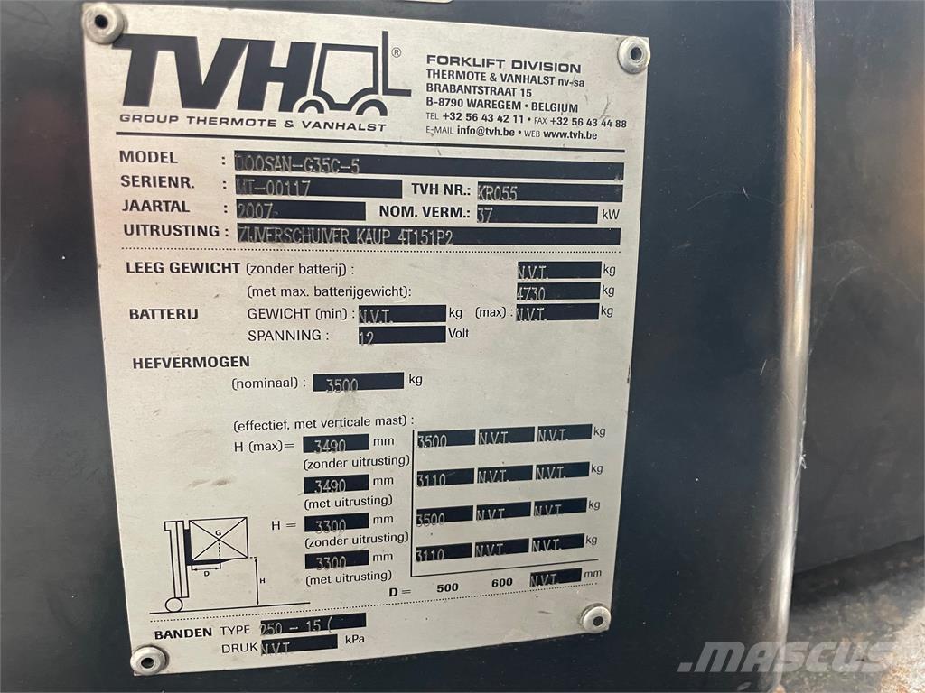 Doosan G35C-5 Empilhadores a gás