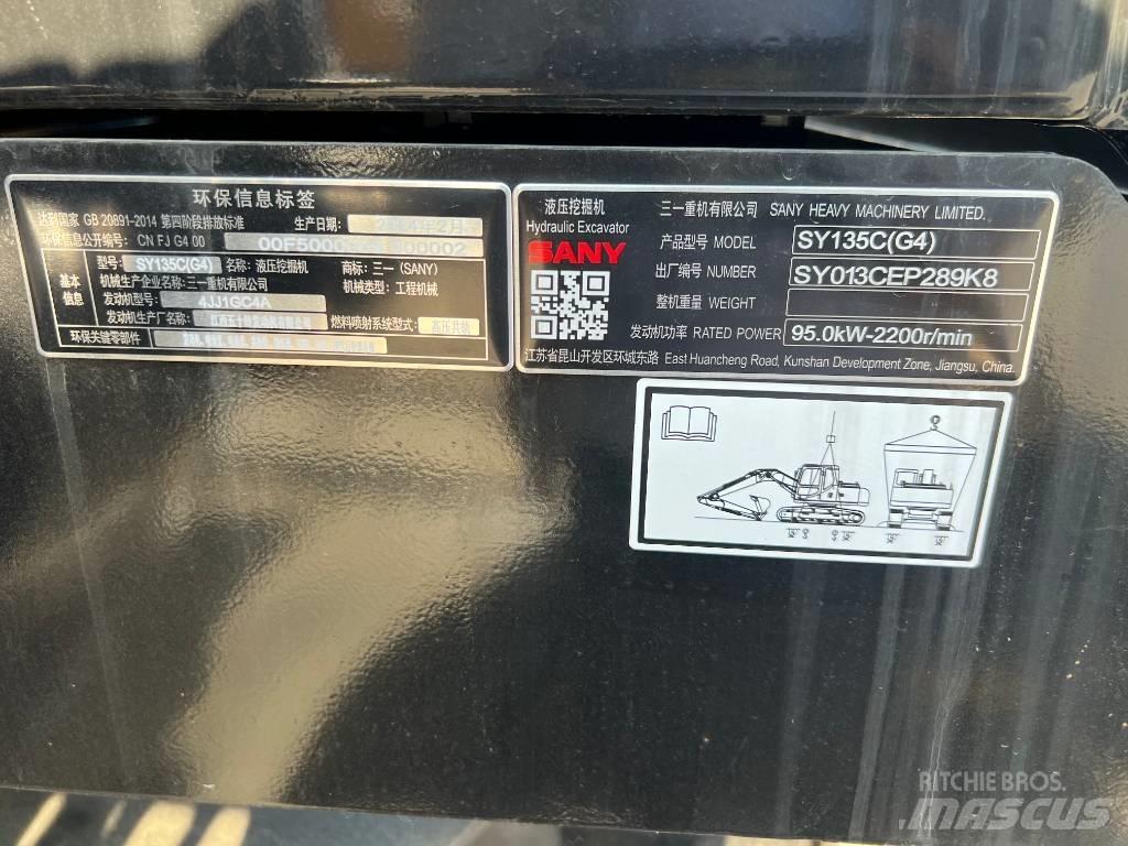 Sany SY 135 C Escavadoras de rastos