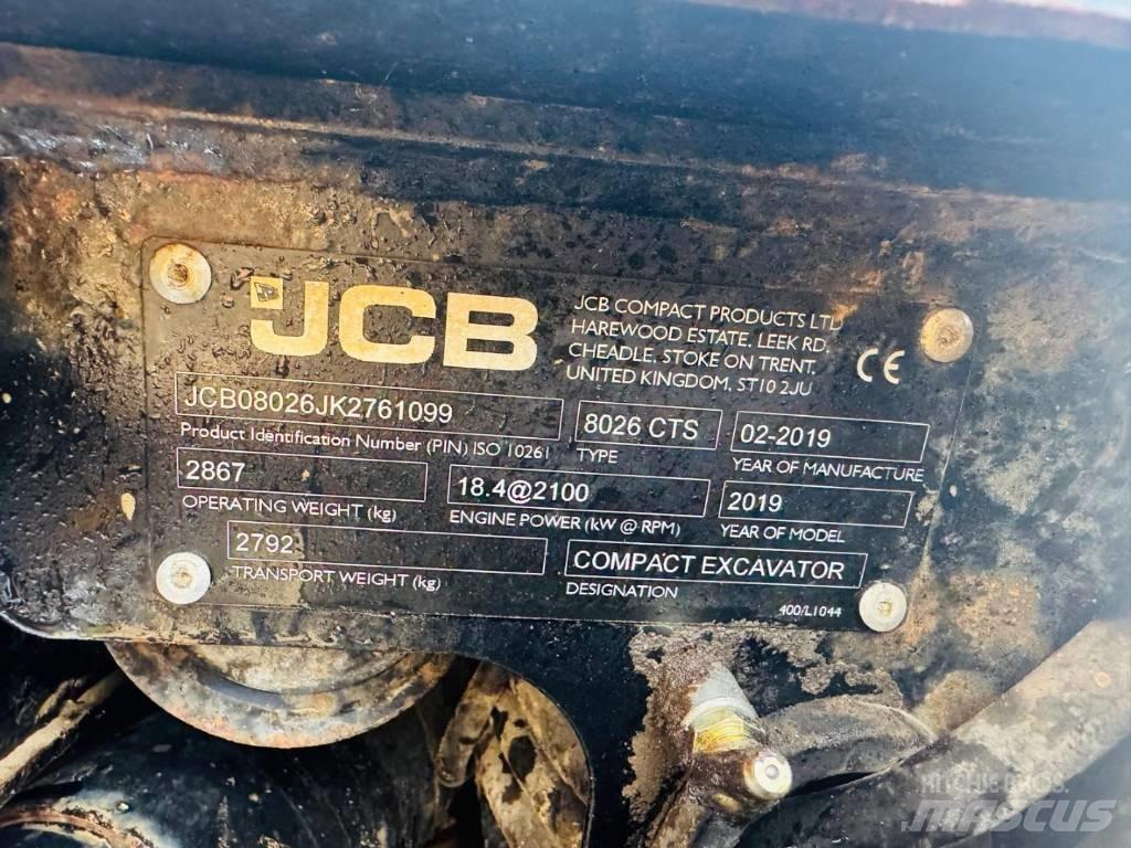 JCB 8026 CTS Mini Escavadoras <7t