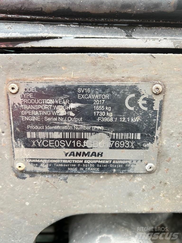 Yanmar SV 16 Mini Escavadoras <7t