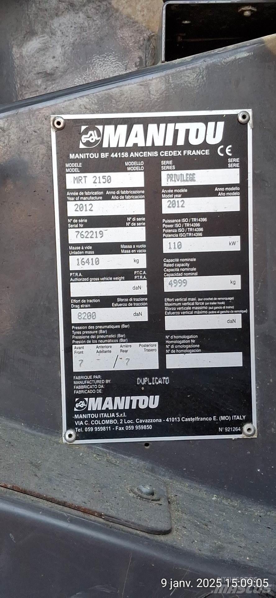 Manitou 2150MRT Manipuladores telescópicos