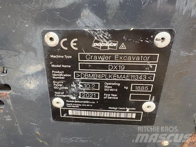 Doosan DX 19Z Mini Escavadoras <7t