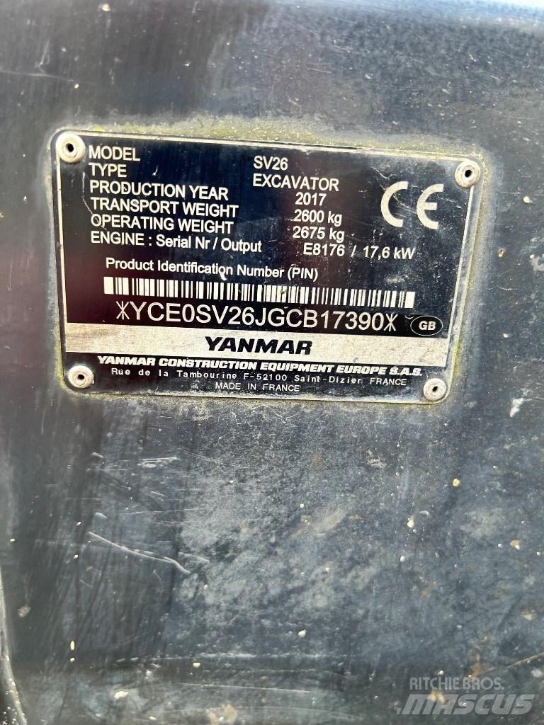 Yanmar SV 26 Mini Escavadoras <7t