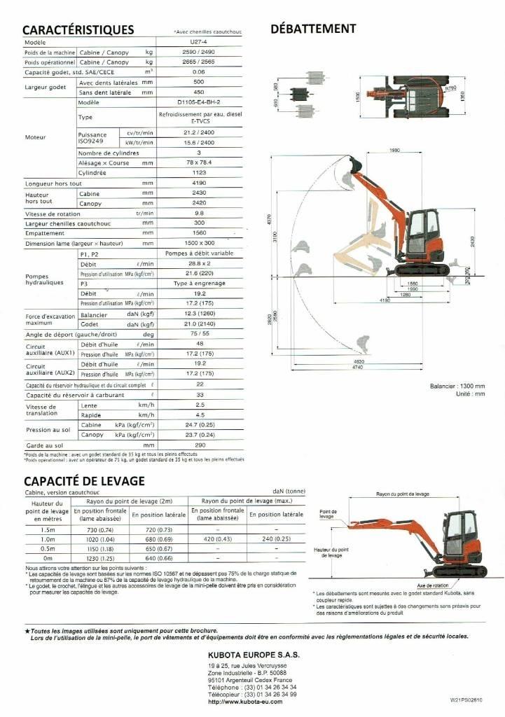 Kubota U 27-4 Mini Escavadoras <7t