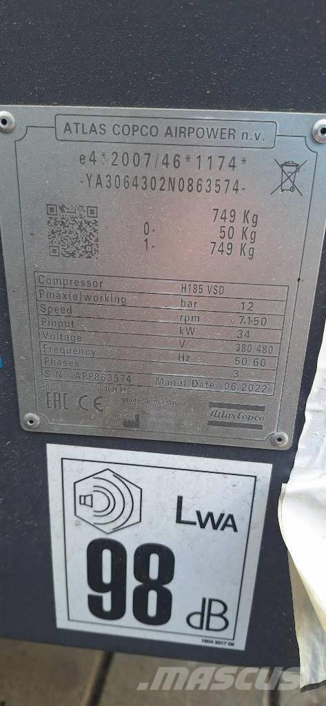 Atlas Copco H185 VSD Compressores