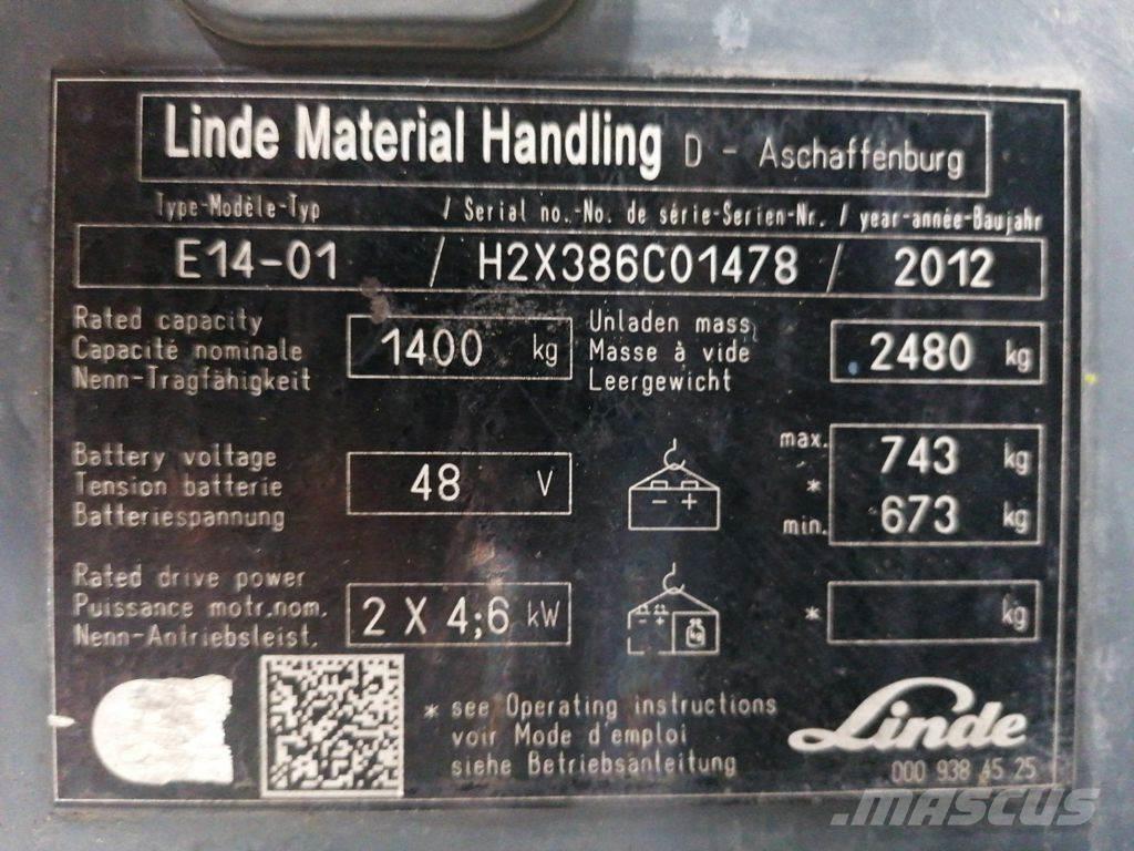 Linde E14-01 Empilhadores eléctricos