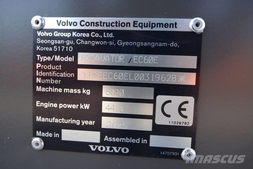 Volvo EC 60 E Mini Escavadoras <7t