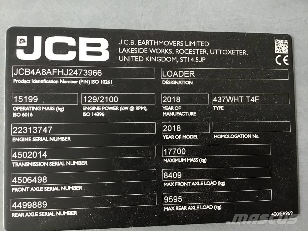 JCB 437 WHT Pás carregadoras de rodas