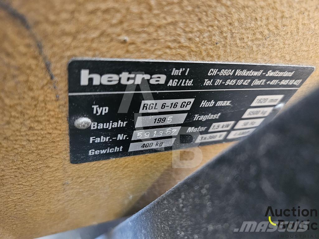  Hetra RGL 6-16 GP Mesas elevatórias