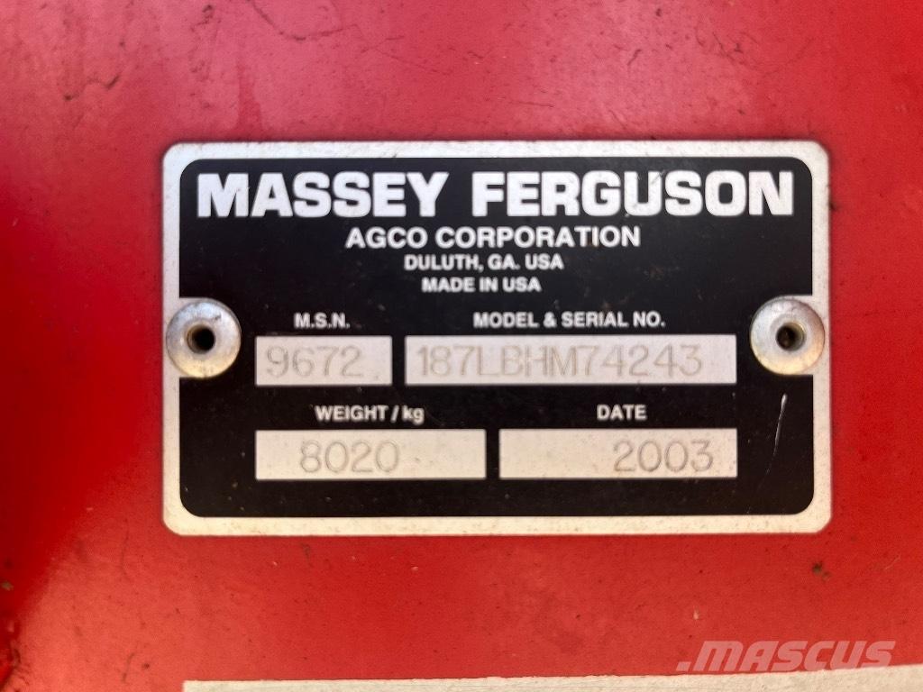 Massey Ferguson 187 Enfardadeira de fardos quadrados