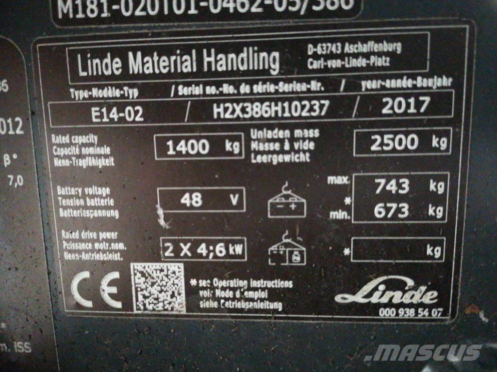 Linde E14-02 Empilhadores eléctricos