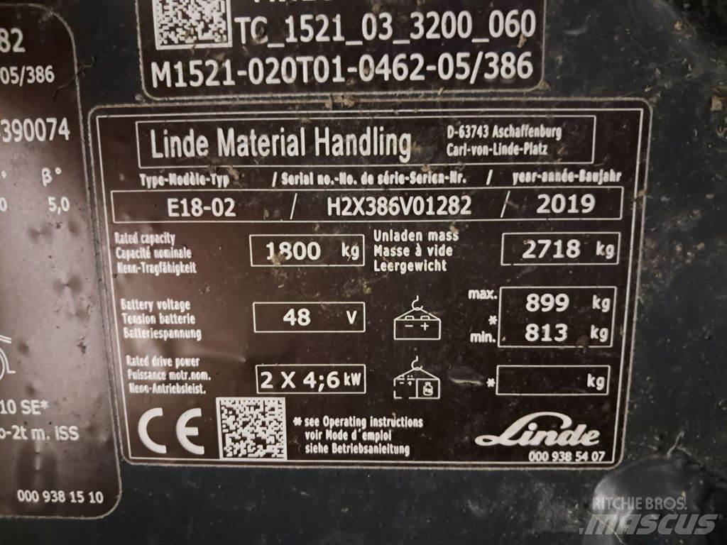 Linde E18-02 Empilhadores eléctricos