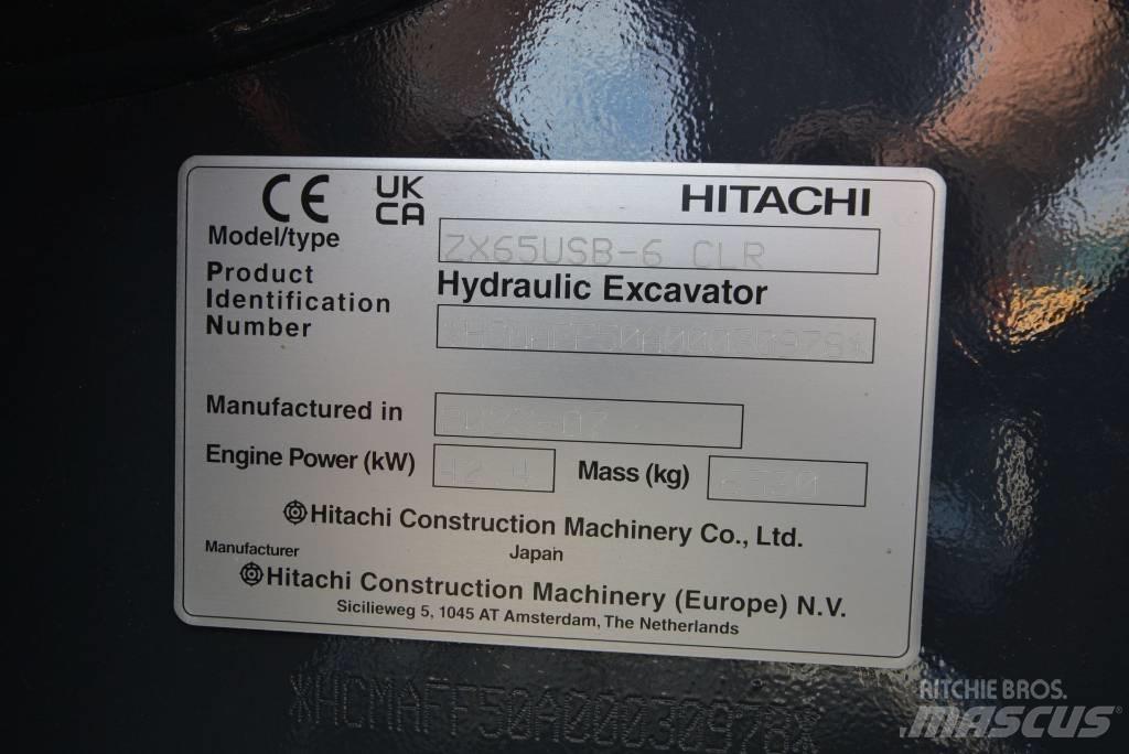 Hitachi ZX 65 USB-6 Mini Escavadoras <7t