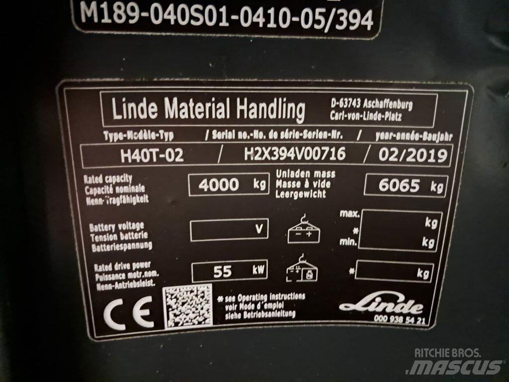 Linde H40T-02 Empilhadores a gás