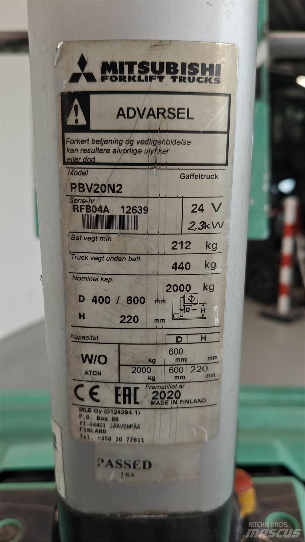 Mitsubishi PBV20N2 Empilhadores - Outros
