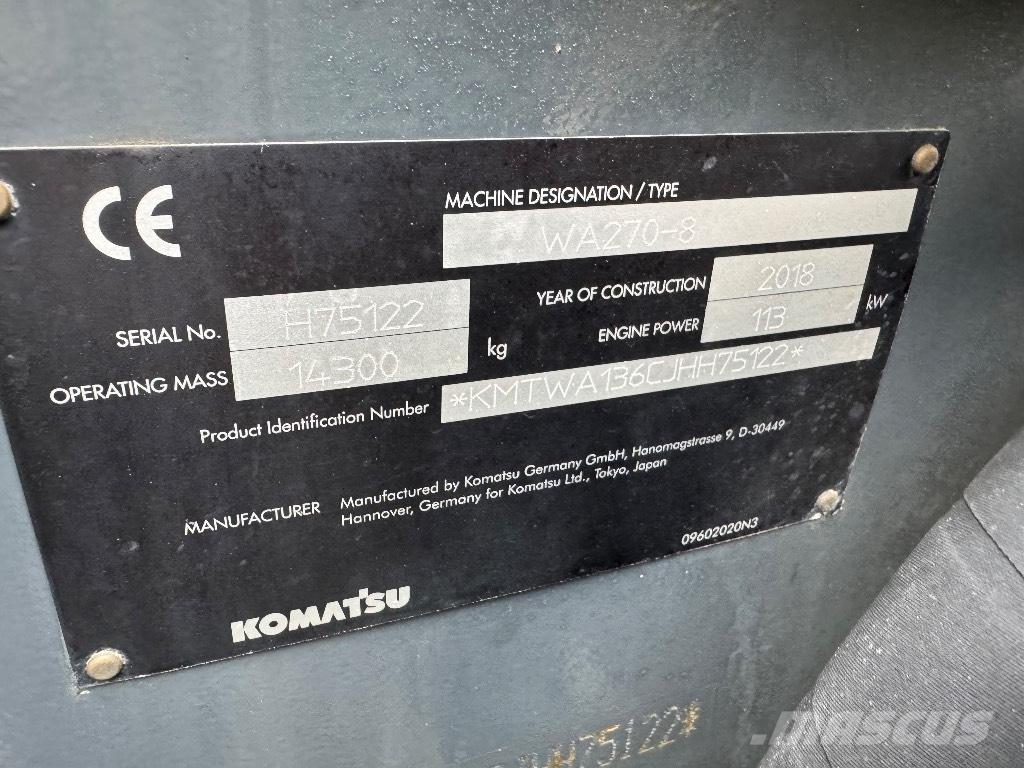 Komatsu WA 270-8 Pás carregadoras de rodas