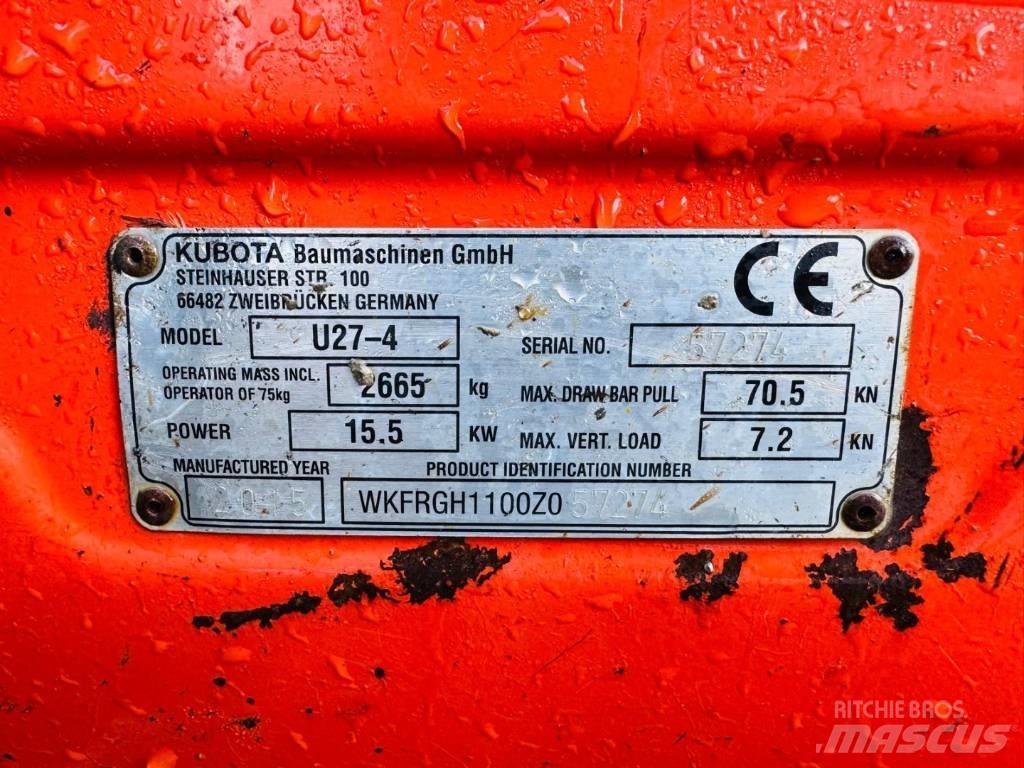 Kubota U 27-4 Mini Escavadoras <7t