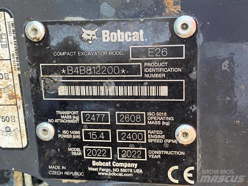 Bobcat E 26 Mini Escavadoras <7t