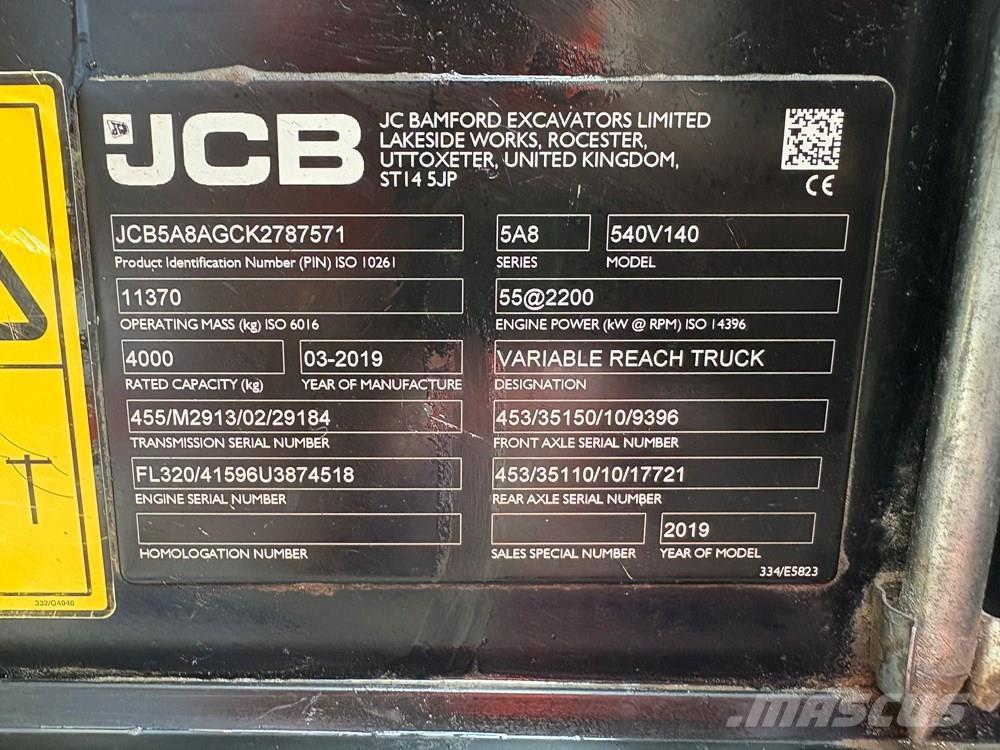 JCB 540-140 Manipuladores telescópicos