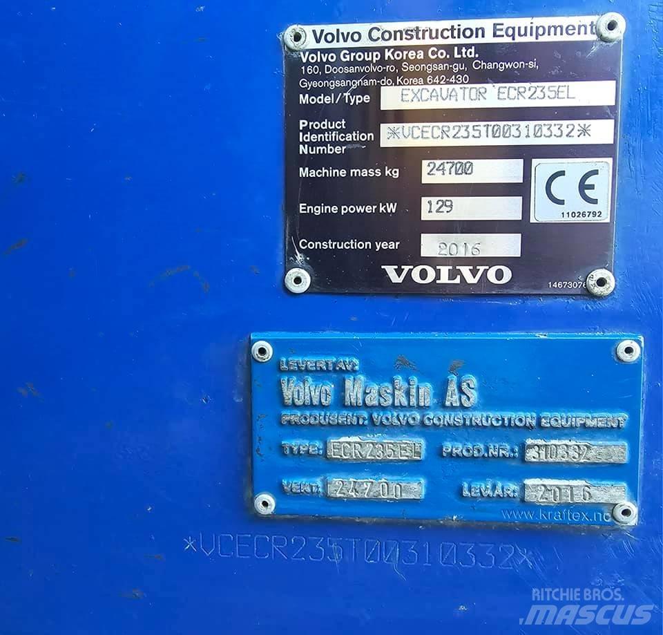 Volvo ECR 235 EL Escavadoras de rastos