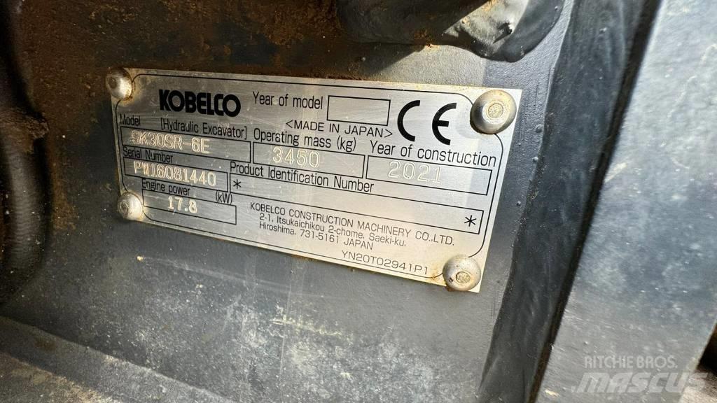 Kobelco SK 30 SR-6E Mini Escavadoras <7t