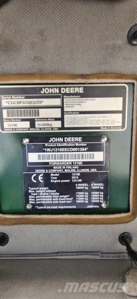 John Deere 1210 E Forwarders florestais