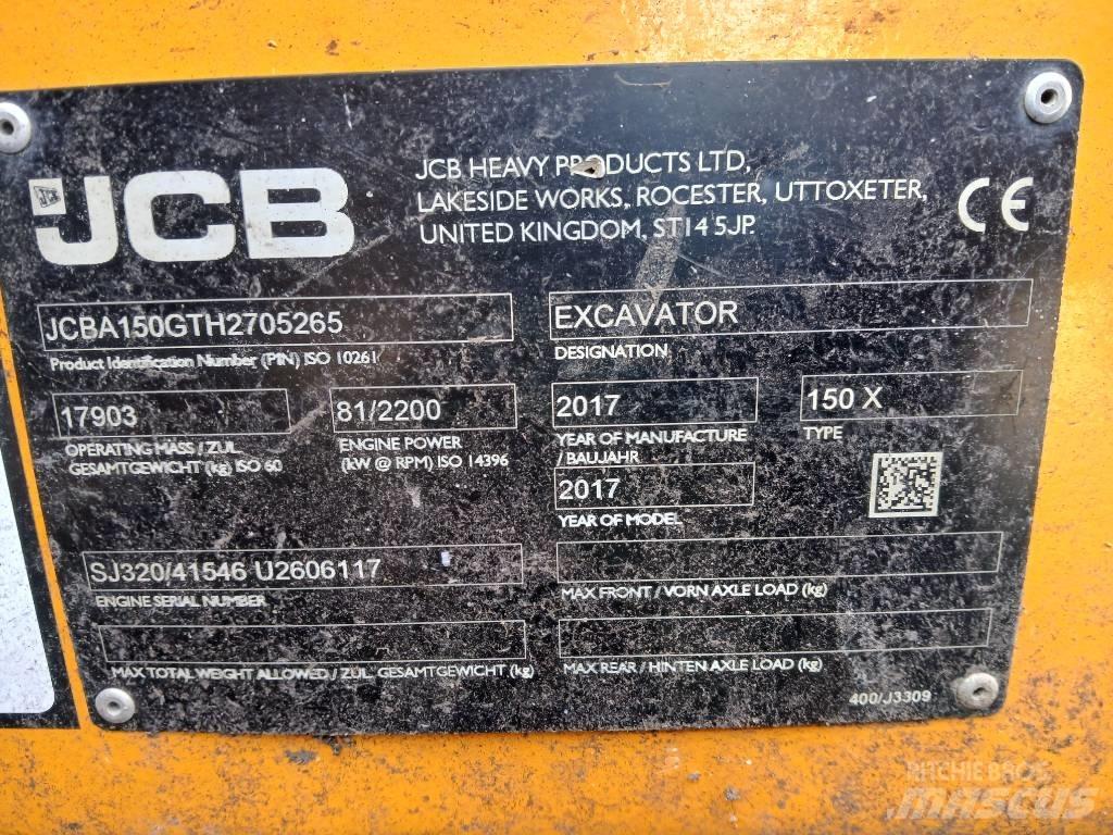 JCB 150X Escavadoras de rastos